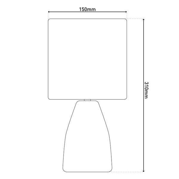 Keramiktischleuchte DORIAN aus Keramik in braun/natur mit E14 Fassung, Tischlampe für Wohnräume 31 cm hoch
