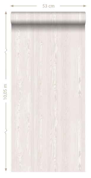 Origin Wallcoverings Tapete Holzoptik Beigebraun - 53 cm x 10.05 m - 347523