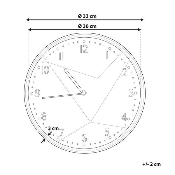Wanduhr DAVOS 33 cm Bunt