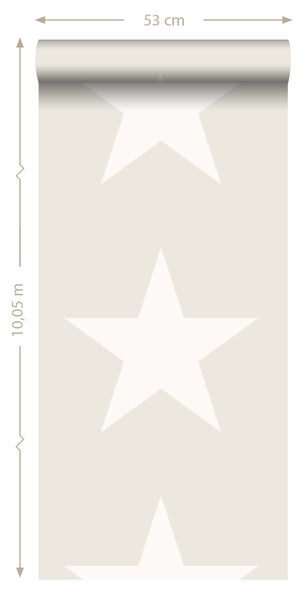 ESTAhome Tapete Sterne Beige - 53 cm x 10.05 m - 136465