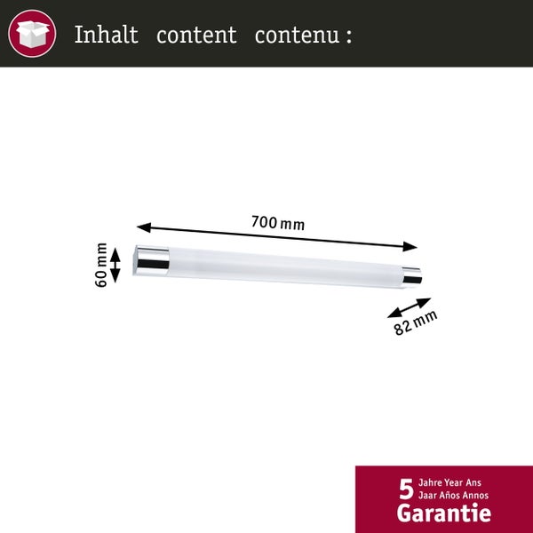 Selection Bathroom LED Spiegelleuchte Orgon Steckdose IP44 3000K 835lm 230V 10,5W Chrom