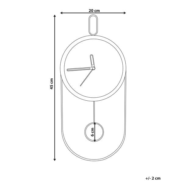 Wanduhr SIERRE 20 cm Hellbraun
