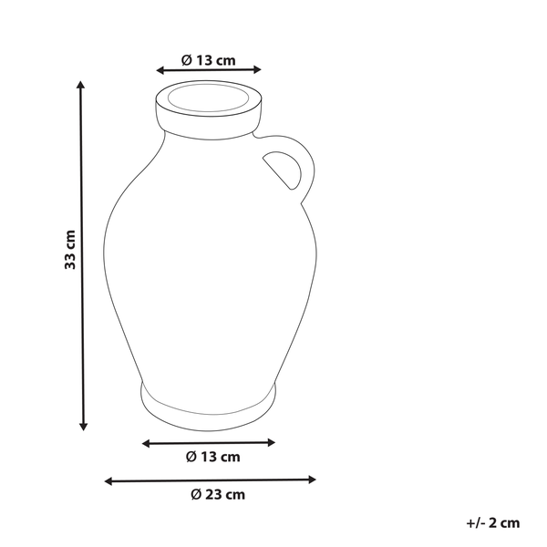 Dekovase MASSALIA Keramik 33 cm Weiß