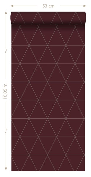 Origin Wallcoverings Tapete grafische Dreiecke Rot - 53 cm x 10.05 m - 347718