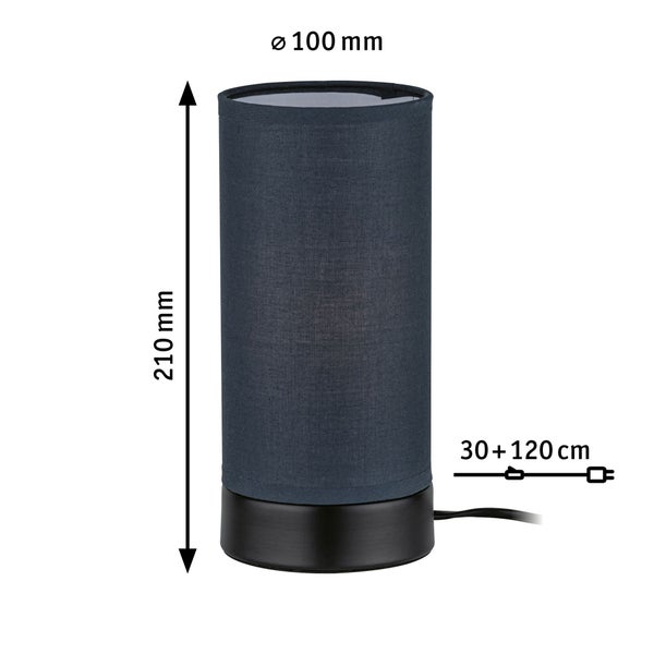 Tischleuchte Pia E14 max. 25W Schwarz matt