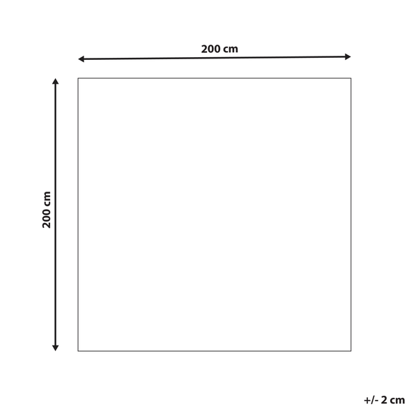 Zottelteppich DEMRE Grau 200 x 200 cm