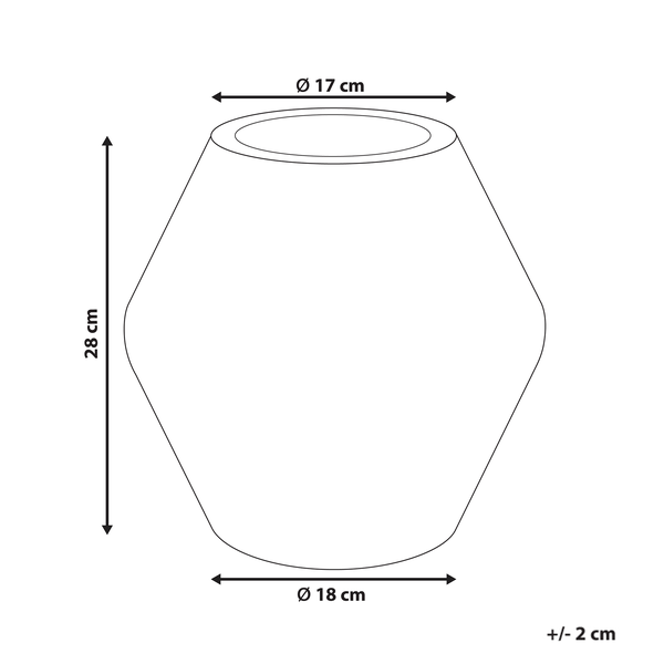 Blumenvase ARUNCUS Keramik 30 cm Beige
