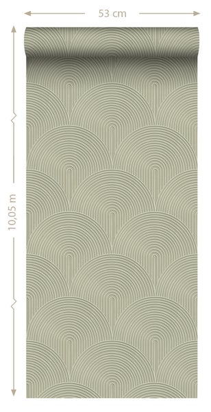 ESTAhome Tapete 3D Muster Grün - 50 x 900 cm - 131105