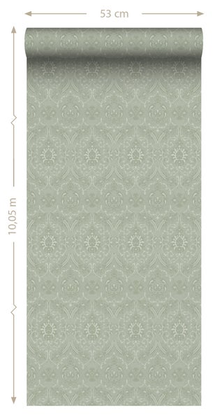 ESTAhome Tapete Ornamente Mintgrün - 50 x 900 cm - 139640