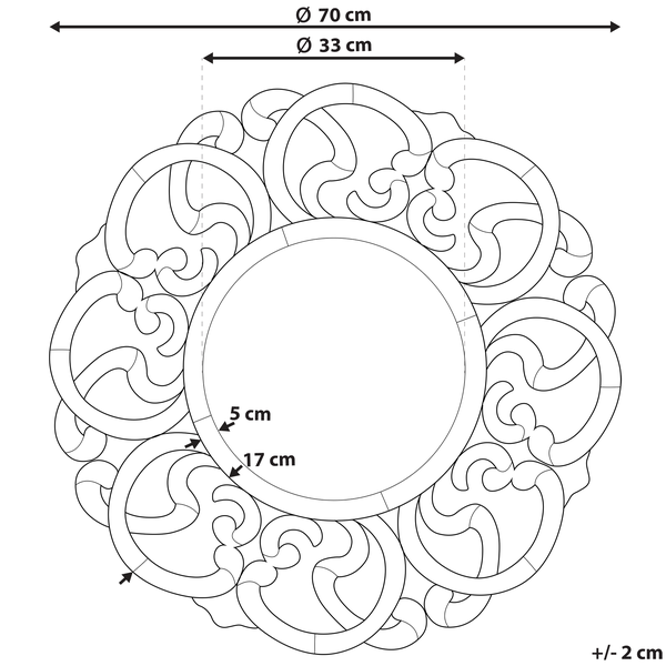 Abbildung eines Kissens mit den Maßen 40 x 40 x 12 cm