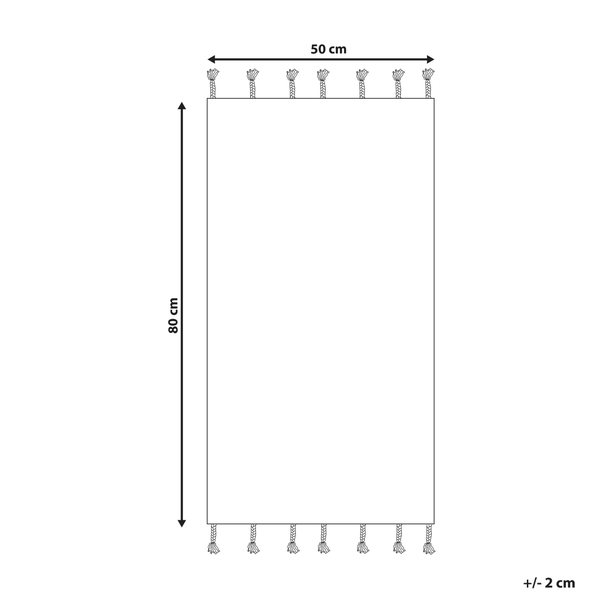 Badematte OLTAN Beige 50 x 80 cm Baumwolle