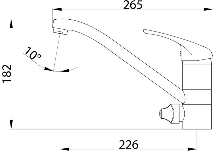 'aquaSu® Spültischarmatur mit Geräteanschluss Soul, Einhebelmischer mit Wasserspar-Kartusche, Wasserhahn für Spüle, Auslauf schwenkbar, Standard-Befestigung, Messingkern, chrom, 796026