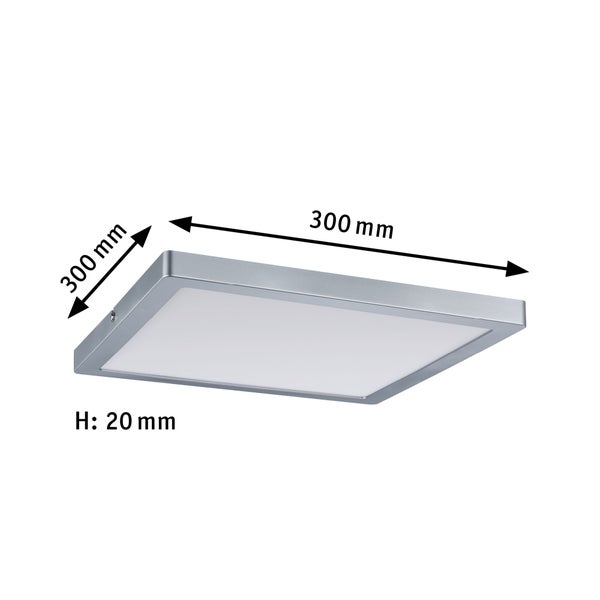 LED Panel Atria eckig 300x300mm 16,5W 1450lm 4000K Chrom matt