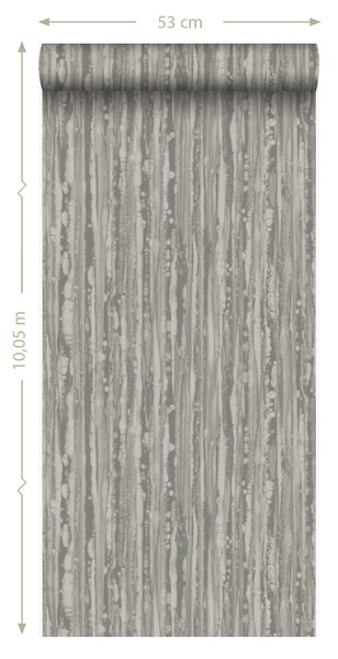 Origin Wallcoverings Tapete Streifen Braun und Gold - 53 cm x 10.05 m - 346640