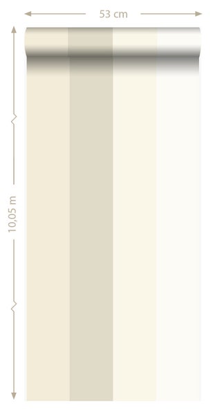Origin Wallcoverings Tapete Streifen Beige und Gold - 53 cm x 10.05 m - 346514