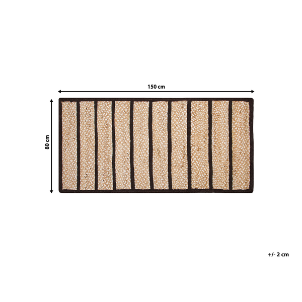 Teppich KARADONA Beige 80 x 150 cm Jute