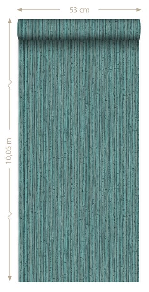 Origin Wallcoverings Tapete Bambusmuster Meeresgrün - 53 cm x 10.05 m - 347402