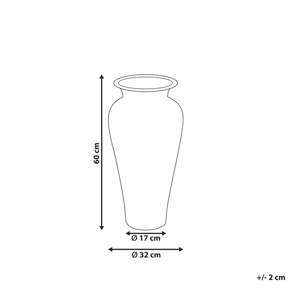 Dekovase SEPUTIH Keramik 60 cm Braun