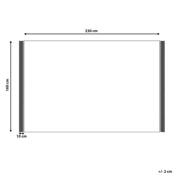Teppich CETMI Beige 160 x 230 cm Baumwolle