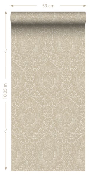 ESTAhome Tapete Ornamente Beige - 50 x 900 cm - 139631
