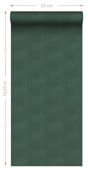 Origin Wallcoverings Tapete 3D-Muster Dunkelgrün - 50 x 900 cm - 347997