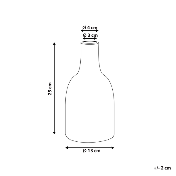 Blumenvase ANKON Steinzeug 25 cm Weiß