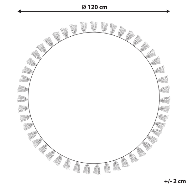 Teppich IRICE Grün ø 120 cm Baumwolle