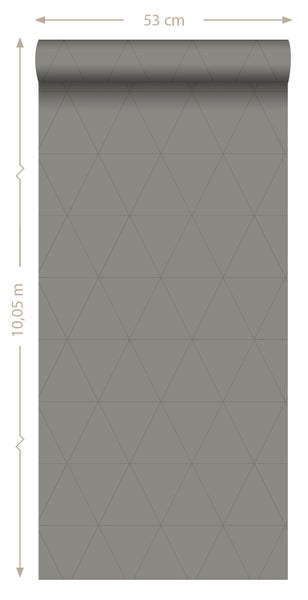 Origin Wallcoverings Tapete grafische Dreiecke Grau - 53 cm x 10.05 m - 347716