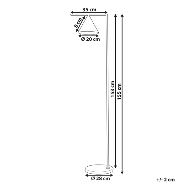 Stehlampe MOCAL Metall Gold