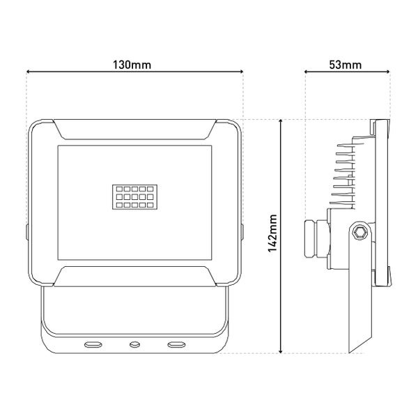 LED-Außenleuchte RADIA 10W , aus Metall und Glas in Schwarz, mit integrierter LED