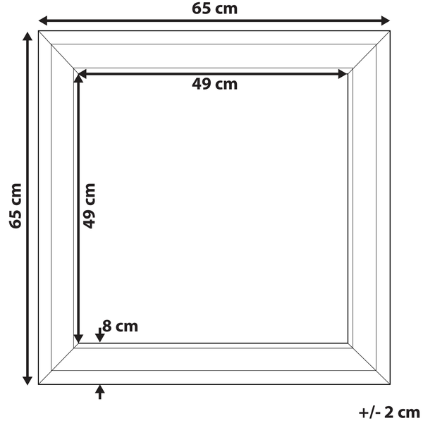 Wandspiegel CAVAN 65 cm 65 cm Metall Silber