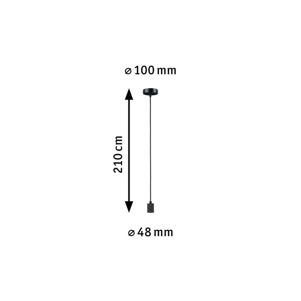 Neordic Pendelleuchte Tilla E27 max. 60W Schwarz dimmbar Metall