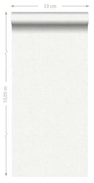 ESTAhome Tapete geometrische Formen Hellgrau - 53 cm x 10.05 m - 148346