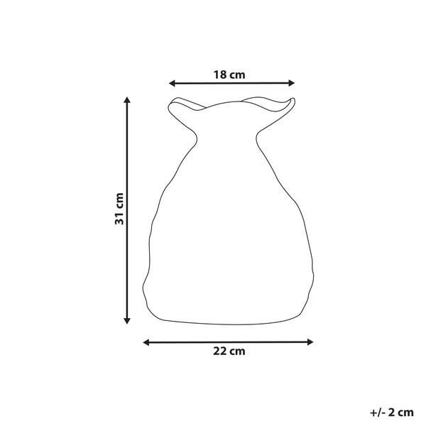 Blumenvase COONTAIL Steinzeug 31 cm Schwarz