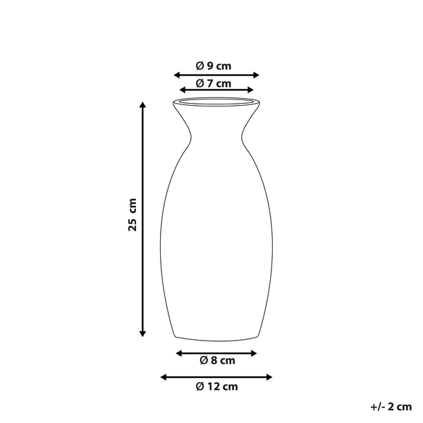 Blumenvase CHALCIS Steinzeug 25 cm Blau