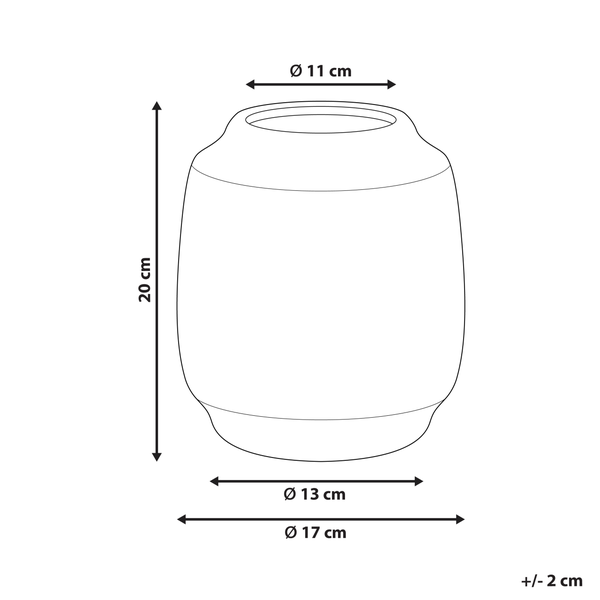 Blumenvase SKATE Steinzeug 20 cm Sandbeige