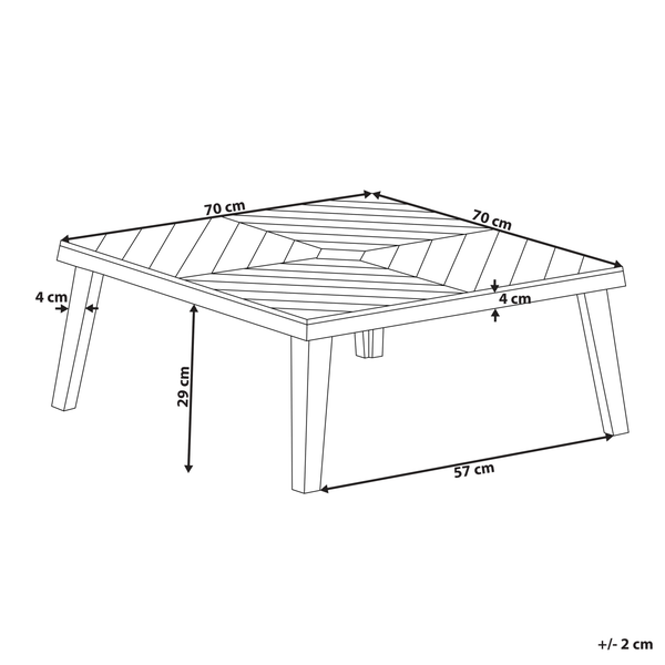Outdoor Couchtisch BARATTI Akazienholz Braun
