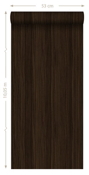 Origin Wallcoverings Tapete Streifenmuster Dunkelbraun - 53 cm x 10.05 m - 347238