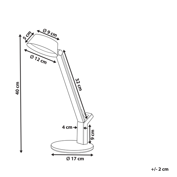 LED Schreibtischlampe CHAMAELEON mit Dimmer Metall Silber