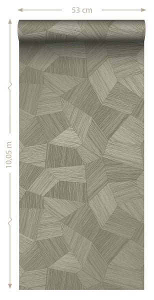 Origin Wallcoverings Tapete 3D-Muster Khakigrau - 53 cm x 10.05 m - 347821