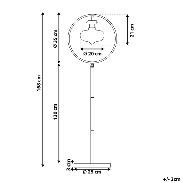 Stehlampe SEVERN Metall Gold