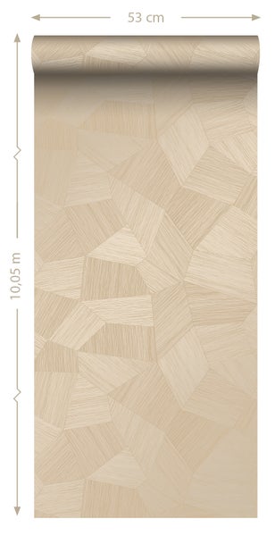 Origin Wallcoverings Tapete 3D-Muster Sandbraun - 53 cm x 10.05 m - 347983