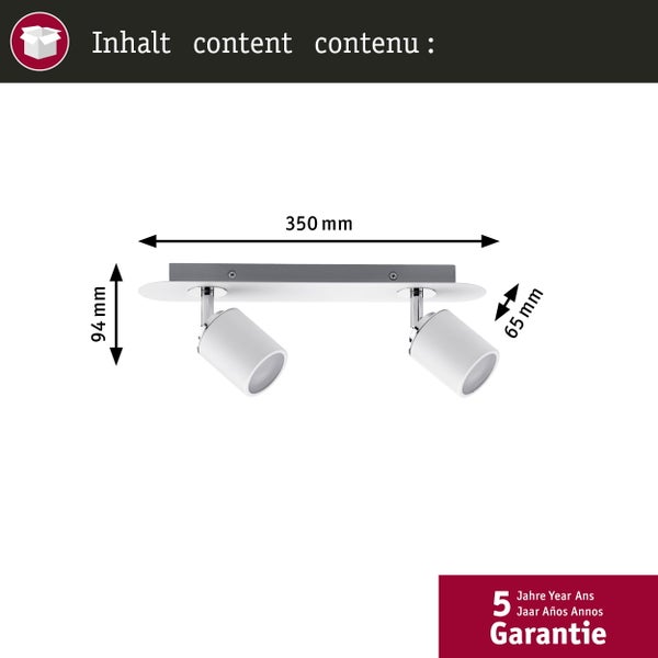 Paulmann Lanka Spotlight mit drei Leuchten und Verpackung
