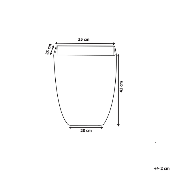 Blumenkübel MIRO Stein 35 cm Weiß