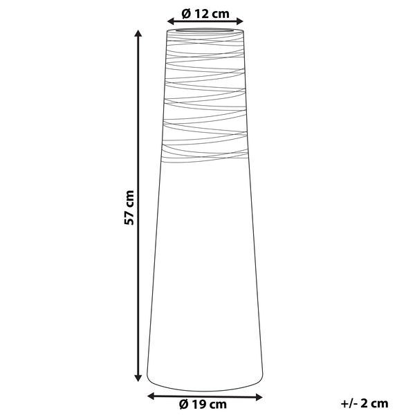 Dekovase TARRAGONA Keramik 57 cm Weiß