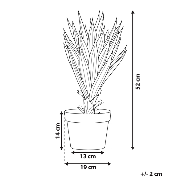 Kunstpflanze YUCCA 52 cm Grün