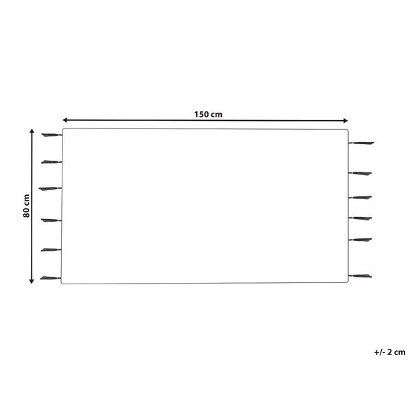 Teppich KHEMISSET Cremeweiß 80 x 150 cm Baumwolle