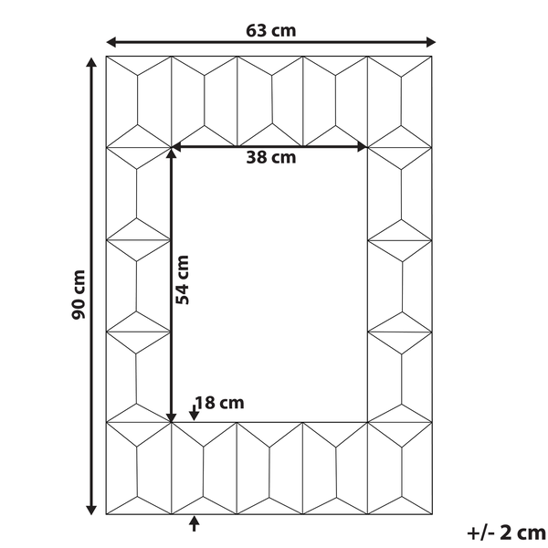 Wandspiegel HIZOTE 63 cm 90 cm Holz Braun