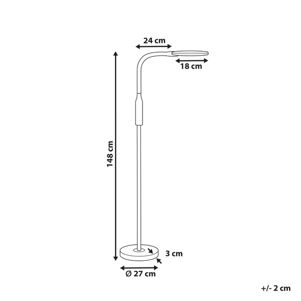 LED Stehlampe CASSIOPEIA mit Dimmer Metall Weiß