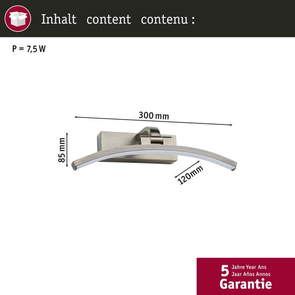 LED Bilderleuchte Bento 3000K 300lm 230V 6W Altmessing